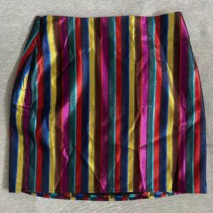 BRAND NEW! Revolve Rainbow Mini Skirt